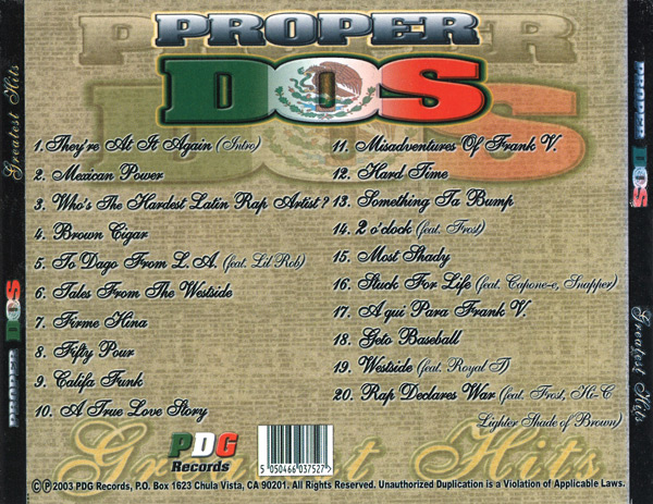 Proper Dos - Greatest Hits Chicano Rap